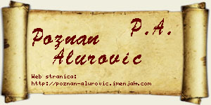 Poznan Alurović vizit kartica